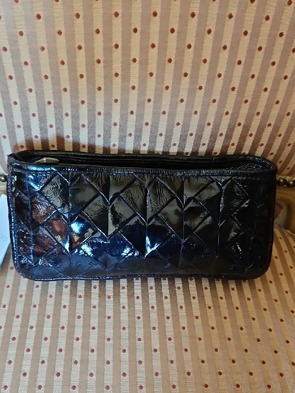 Botkier Oxblood Patent Cowhide Clutch